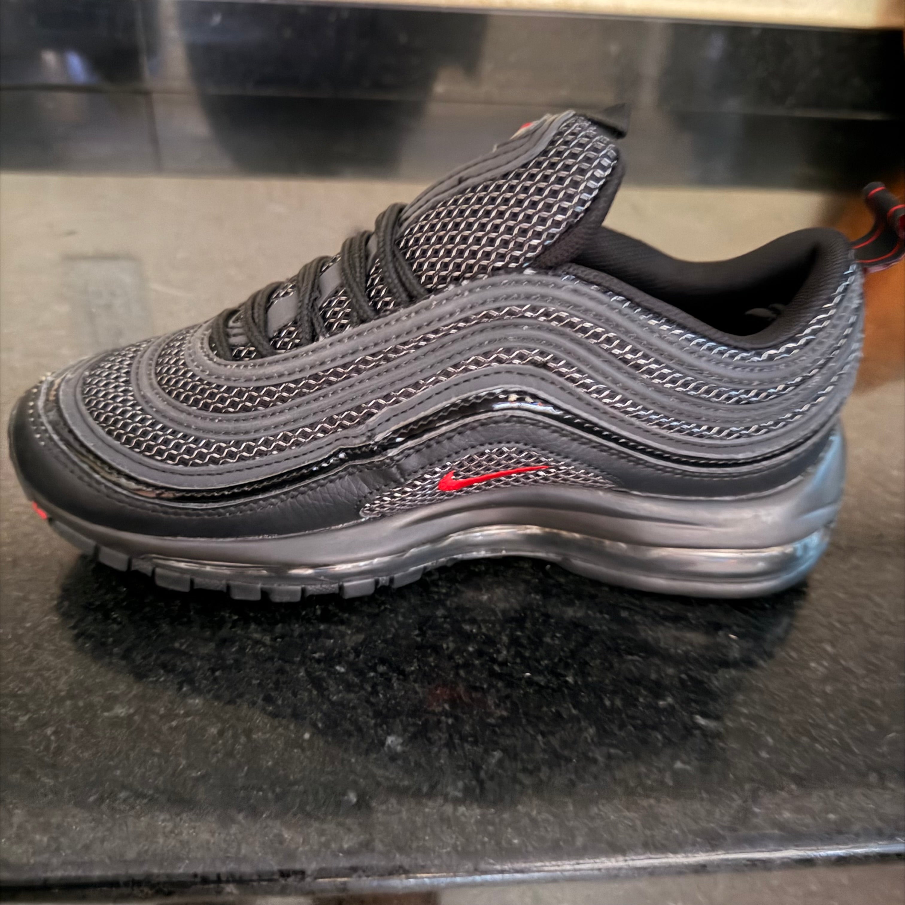 Air Max 97 Black swooch red